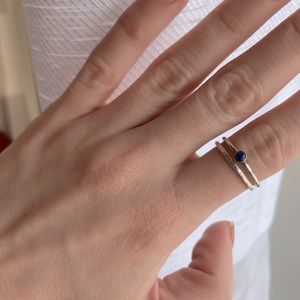 Handmade Lapis gemstone ring set size 6